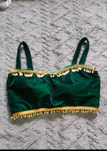 sale Green Velvet Blouse