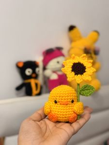 duck with sunflower