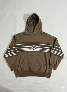 Brown Striped Hoodie