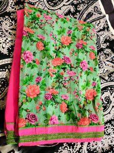 Floral Print Saree