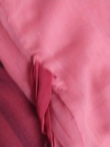 Carrot Red / Peach Pink Cutesy Ruffle Dress