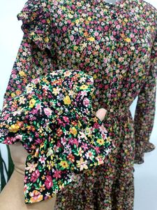 Floral Printed Flared Dress