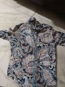 Paisley Print Button-Down Shirt