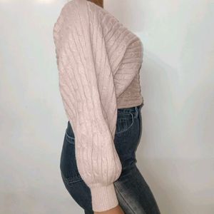 Blush Cable Knit Sweater