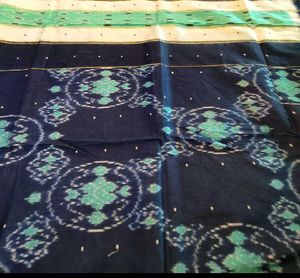 Silk  Ikkath Green Saree