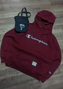 Champion Maroon unisex hoodie