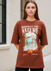 Drop-Shoulder Oversized Graphic Print T-Shirt