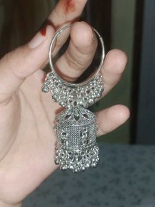 Silver Jhumka Earrings