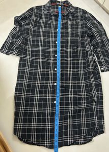 long black button up shirt