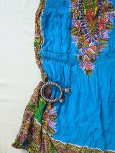 Boho Blue Printed Tube Top 💙