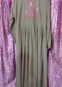 Long Abaya For Girls With Black Scarf