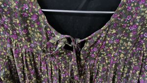 Floral Print Multicolour Top For Women