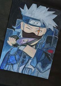 Kakashi Hatake Naruto Canvas Painting ( Arcylic Handmade)