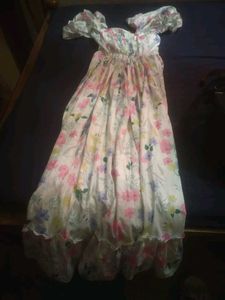 Floral Puff Sleeve Maxi Dress