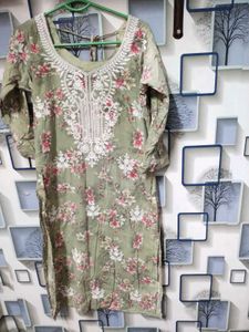 Pista Green Kurti Pant