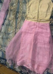 Pink &amp; Gold Embellished Party Dress