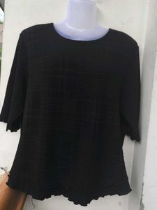 Black Checked Top