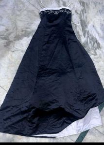 Black Long Flared Gown Dress Party Y2k Vintage
