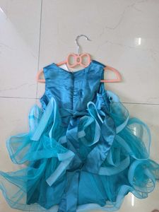 Blue Ruffled Dress