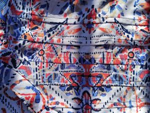 Patterned Top with Flared Sleeves