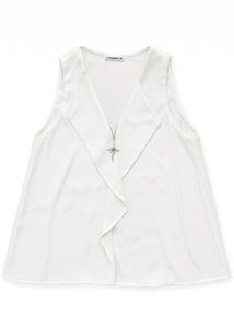 White Ruffle ZARA Tank Top