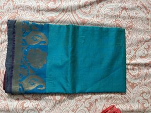 Elegant Teal Saree