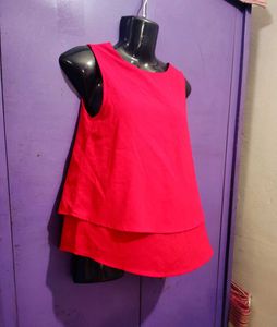 Red Sleeveless Top Two Layer Size Issues