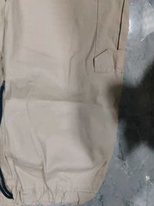 Beige Cargo Joggers