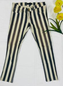 Black And White Stripped Jeans