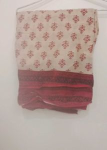 Orange Floral Print Scarf