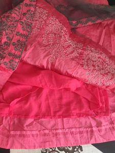 Elegant Pink Embroidered Gown