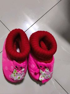 Pretty Pink Baby Booties