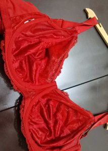 Red 🔴Lace Net Bra For 46 Bust