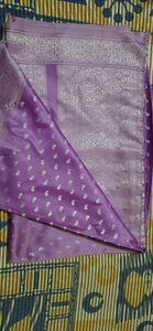 purple silk saree