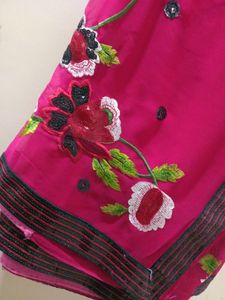 Rose Pink Saree