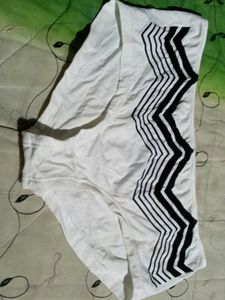 White Graphic Print Top