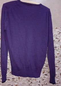 Purple V-Neck Sweater