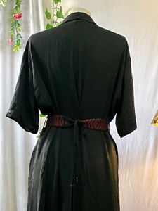 rareism black shirt dress with belt