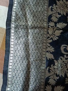 Elegant Black and Gold Sari