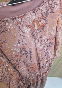 MAX Floral Print Dress With Cinched Waist