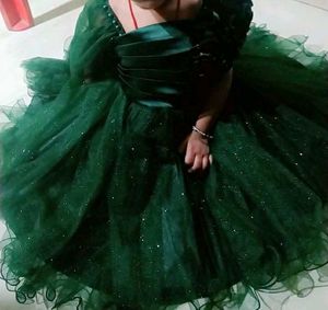 Party Wear Green Frock