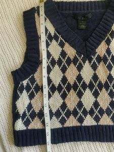 Argyle Knit Sweater Vest