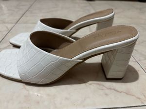 White Heels - UK 5 (3.5 Inches Height)