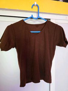 Women&#39;s Brown Crop top