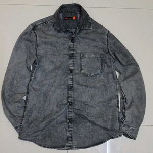 Stylish Grey Denim Shirt