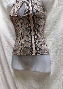 2255 SEXY SNAKE PRINT TOP