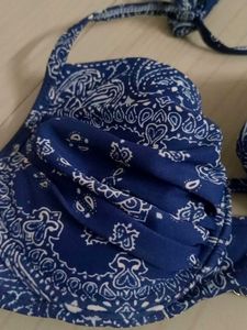 Blue Bandana Bikini Top