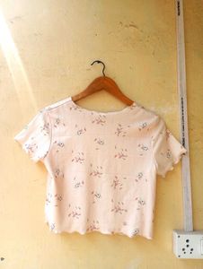Imported Soft Floral Print Crop Top (Women)