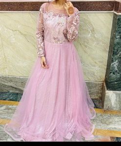Elegant Pink Ethnic Gown