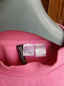 H&amp;M Oversized Pink Nirvana Sweatshirt